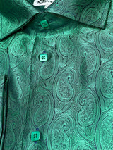 Leoni l/s Button Up (Emerald)