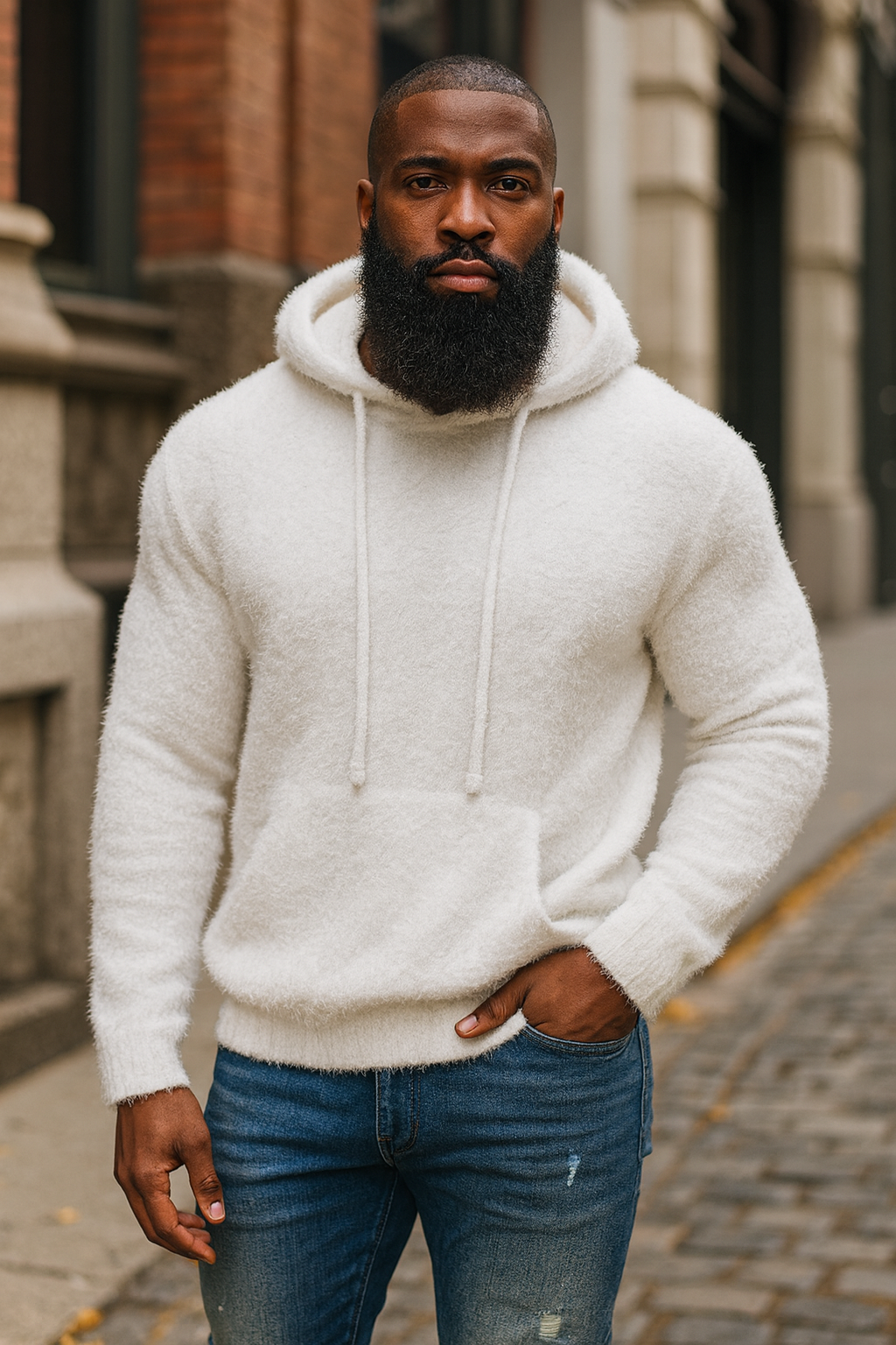 OIM Luxe Mohair Hoodie (White)