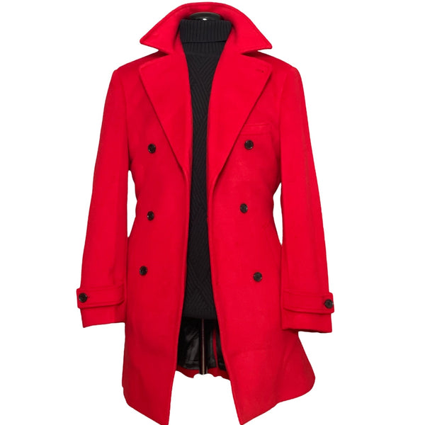 Cigar "Brentwood" 3/4 Length DB Peacoat (Red)