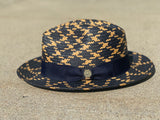 Bruno Straw Hat "Tuscany" (Navy/Tan)