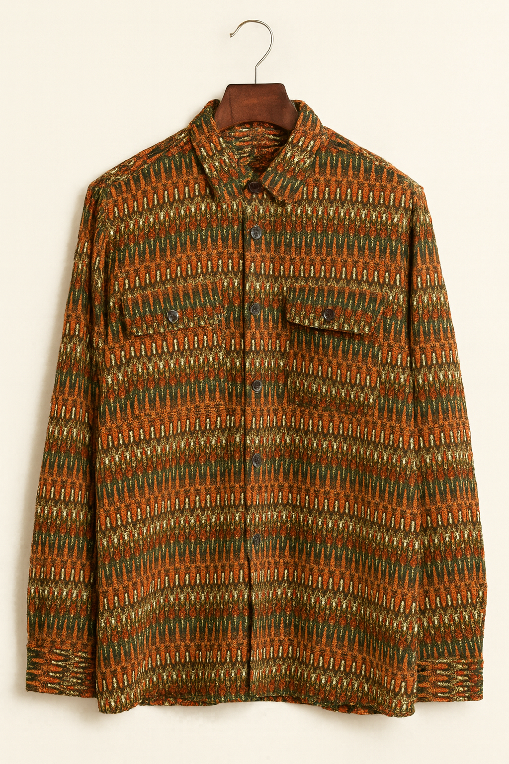 Lanzino Shirt Jacket (Rust/Green/Brown)