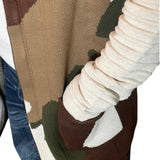 Camo Cardigan Sweater 3/4 Length (Army/Tan/Brown) OIM