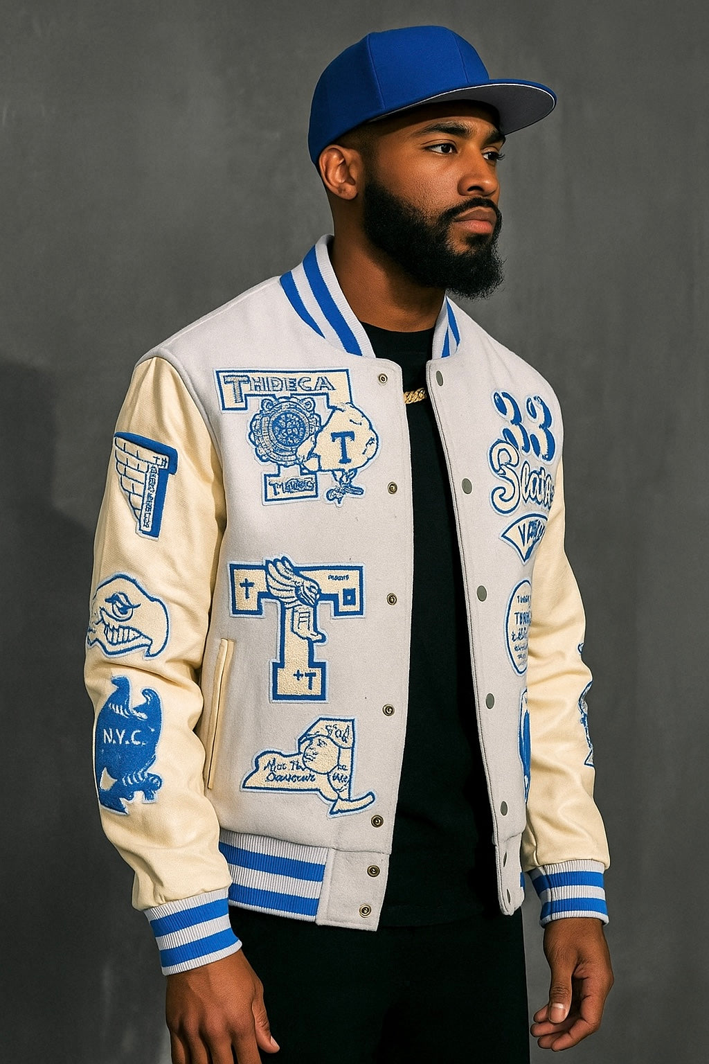 Jordan Craig Wool Bomber Jacket (Stone)