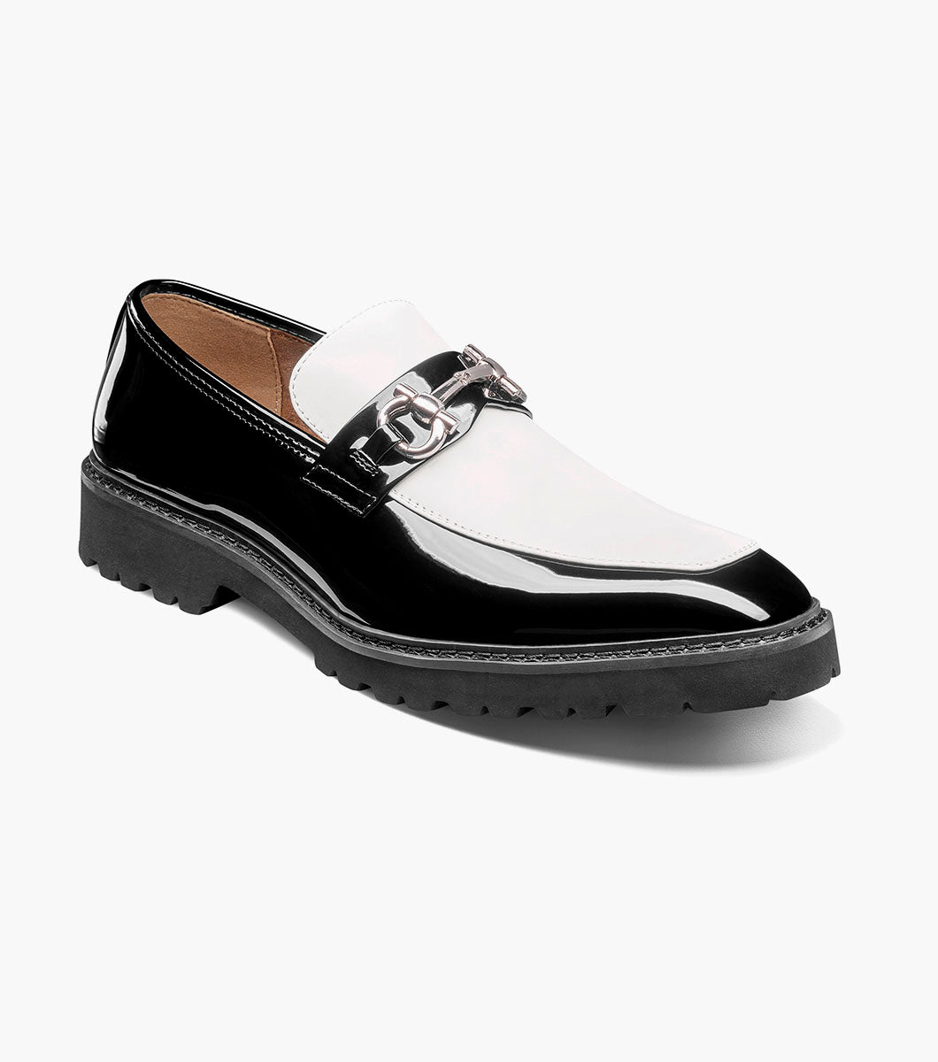 Stacy Adams Men's Fashion Loafer Shoe - Black White