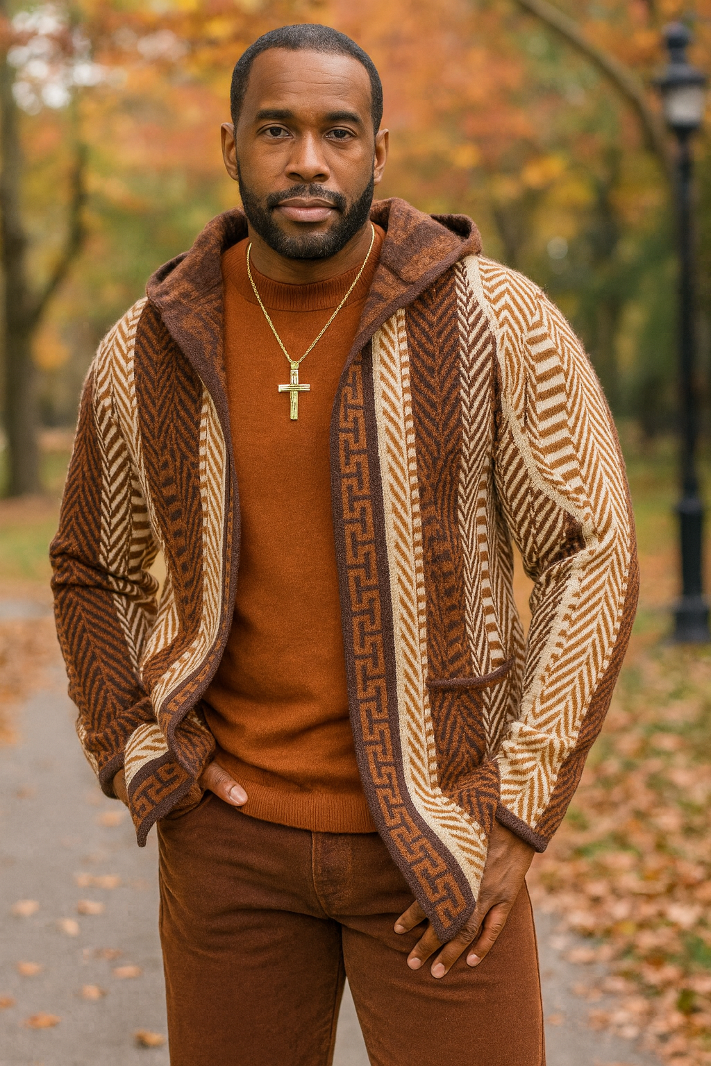 Silversilk "Monarch" 3/4 Length Sweater (Brick)