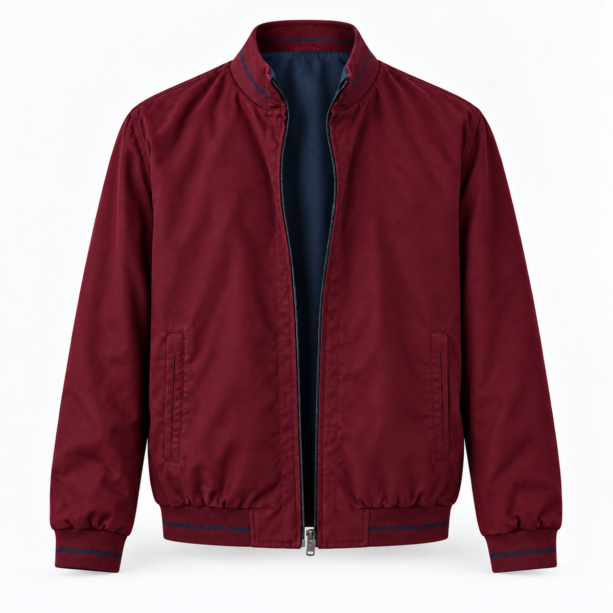 Enzo Reversible Car Coat Burgundy/Navy