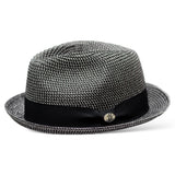 Bentley "Dominic" Stingy Brim Hat (Black/White)