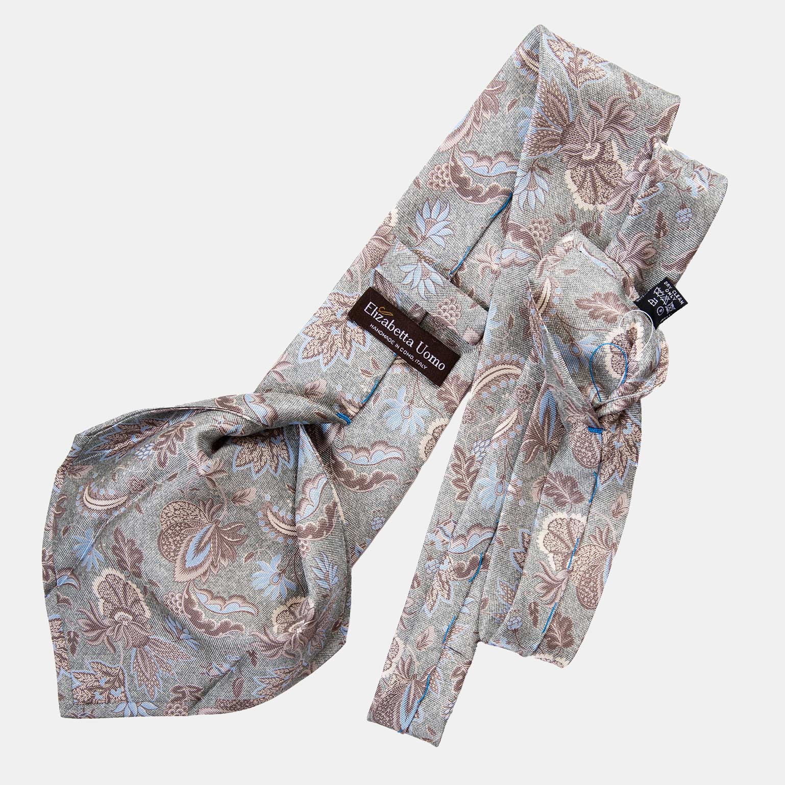 Medici - Printed Silk Tie - Soft Jade
