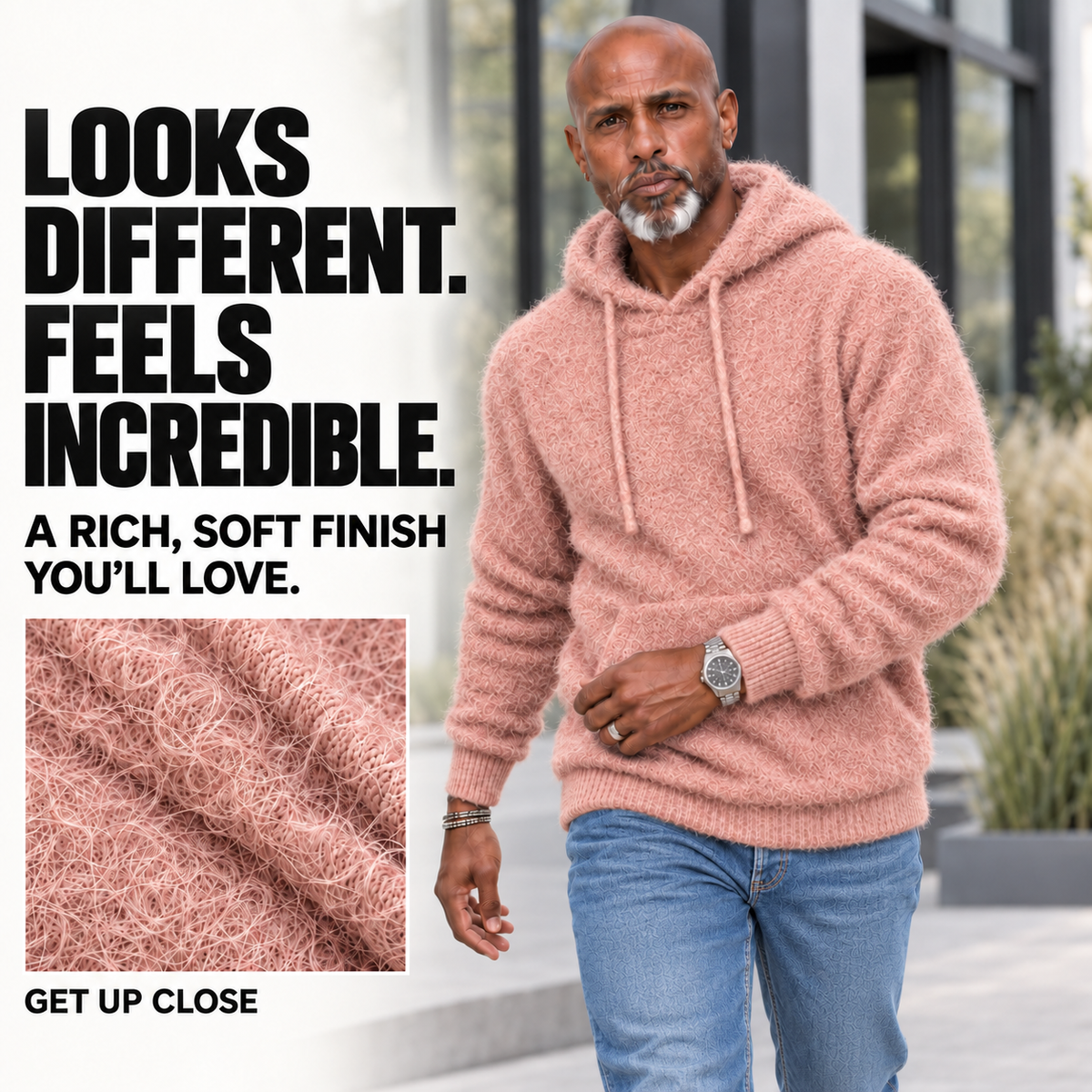OIM Men’s Signature Textured Pullover Hoodie - Muave