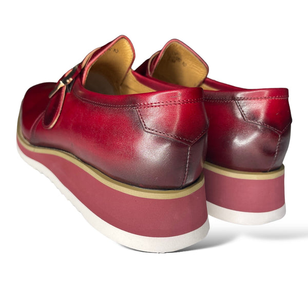 Carrucci Patent Leather Sneaker (Red)