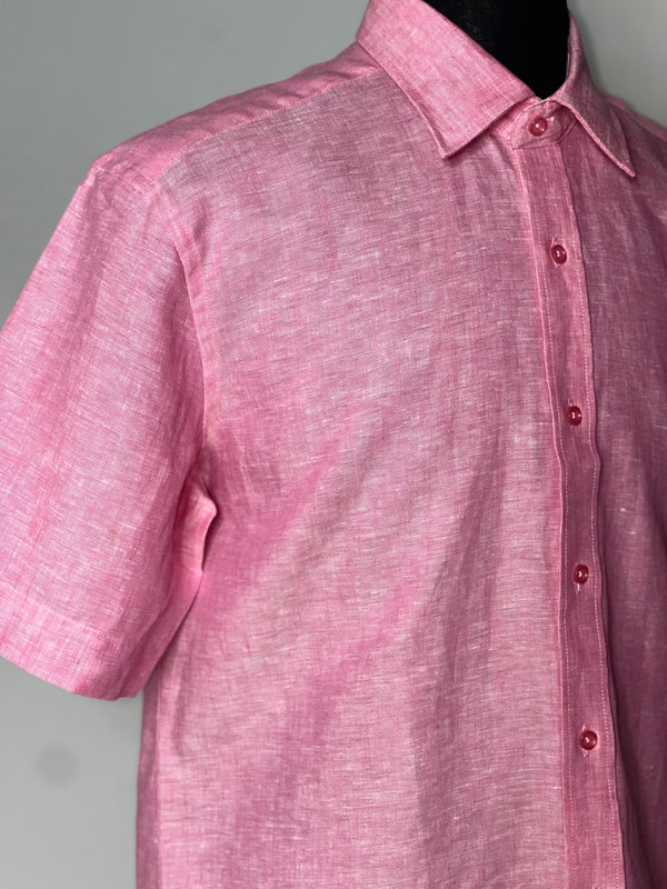 Inserch Linen S/S Shirt (Summer Pink) 7172