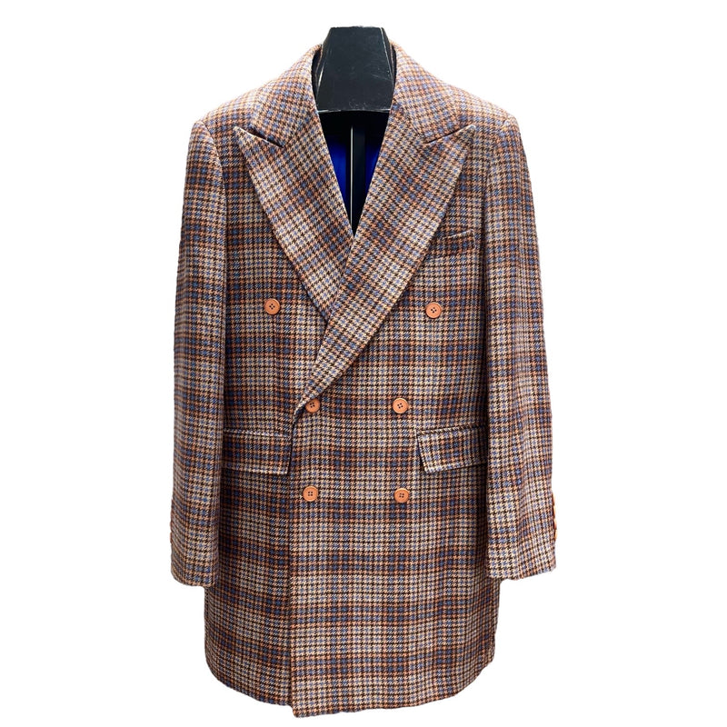 Biarelli 3/4 Length Coat (Browns/Navy)