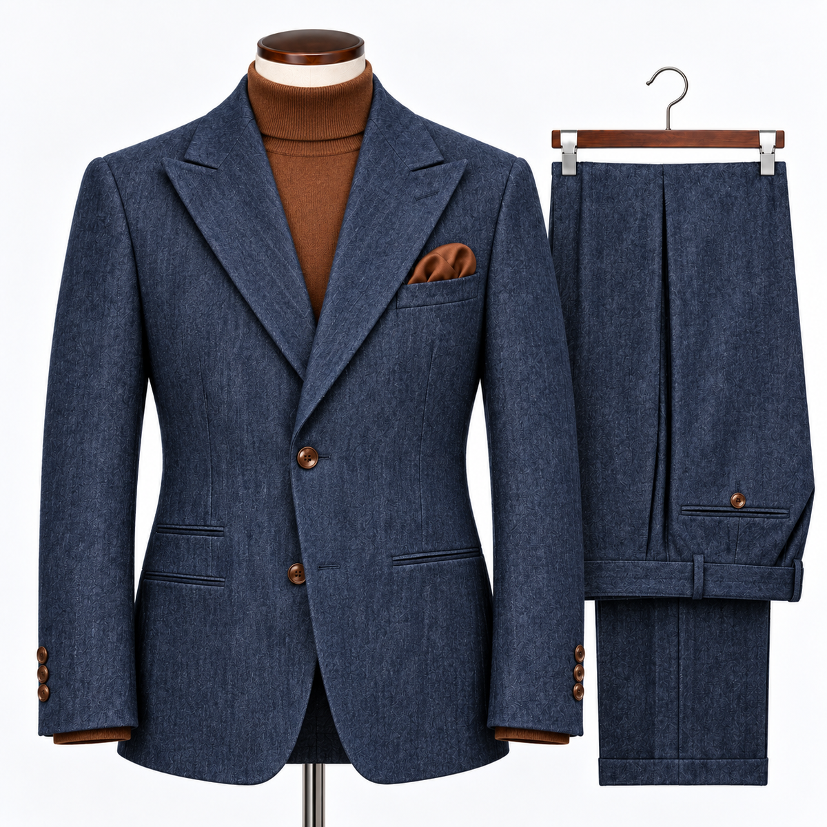 Inserch Blue Jean 2-Button Suit - Indigo
