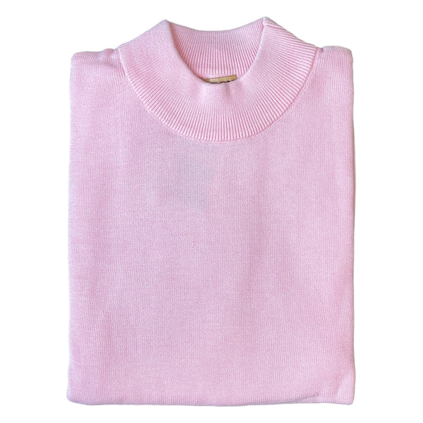 Inserch Cotton Blend Mock Sweater (Pink)