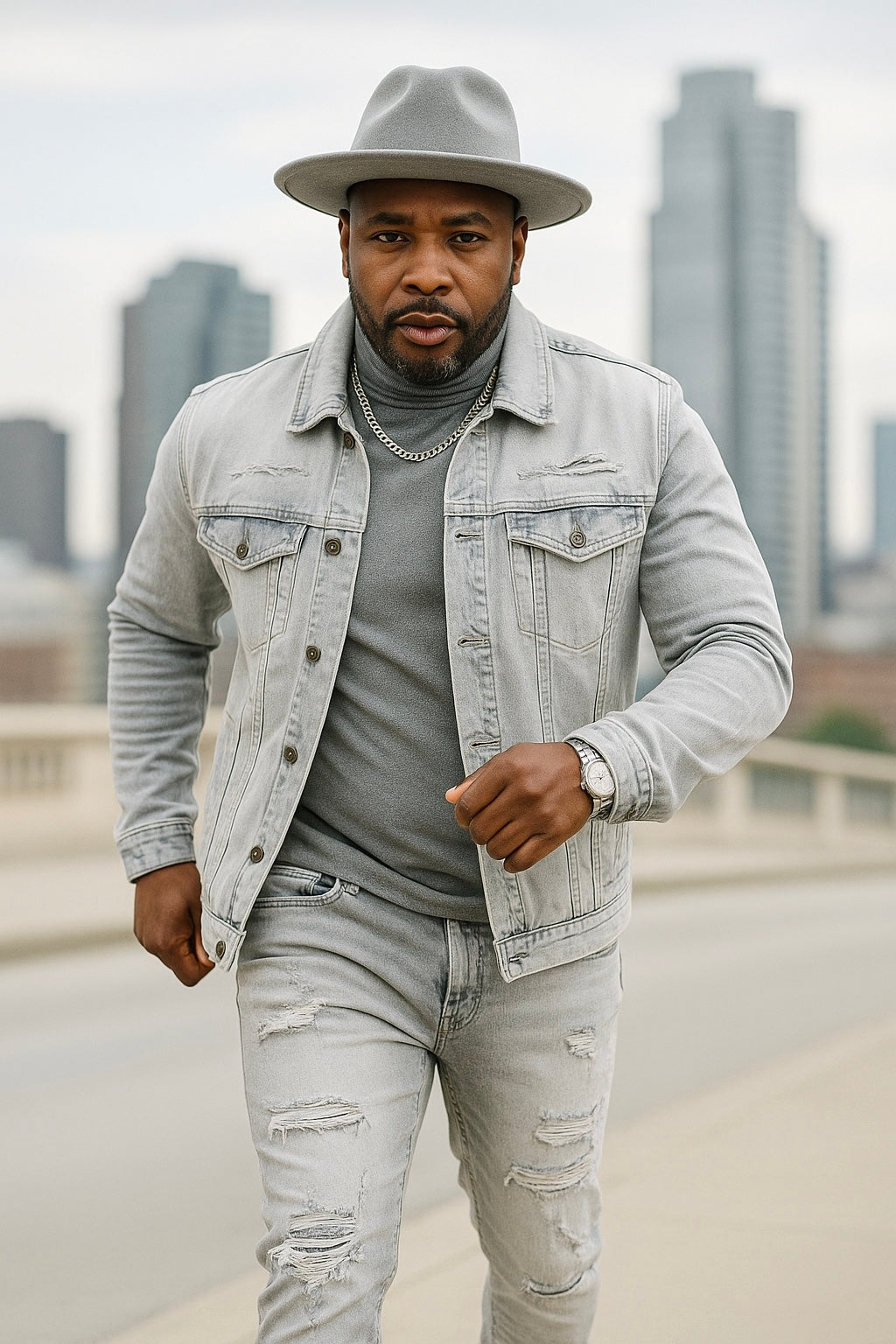 Jordan Craig "Hoffa" Denim Jacket (Cement Wash) 2273