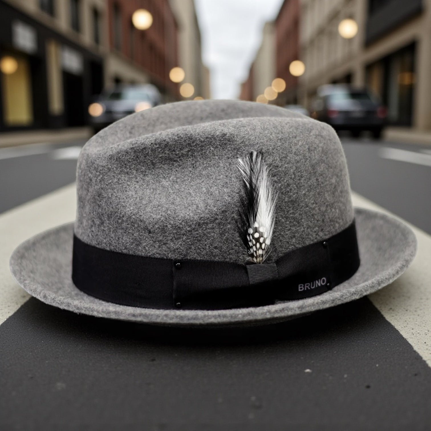 Bruno Capelo Stingy Brim Wool Hat (Heather Crown Royal)