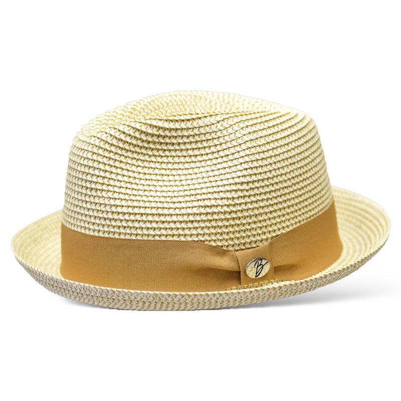 Bentley "Dominic" Stingy Brim Hat (Ivory/Golden)