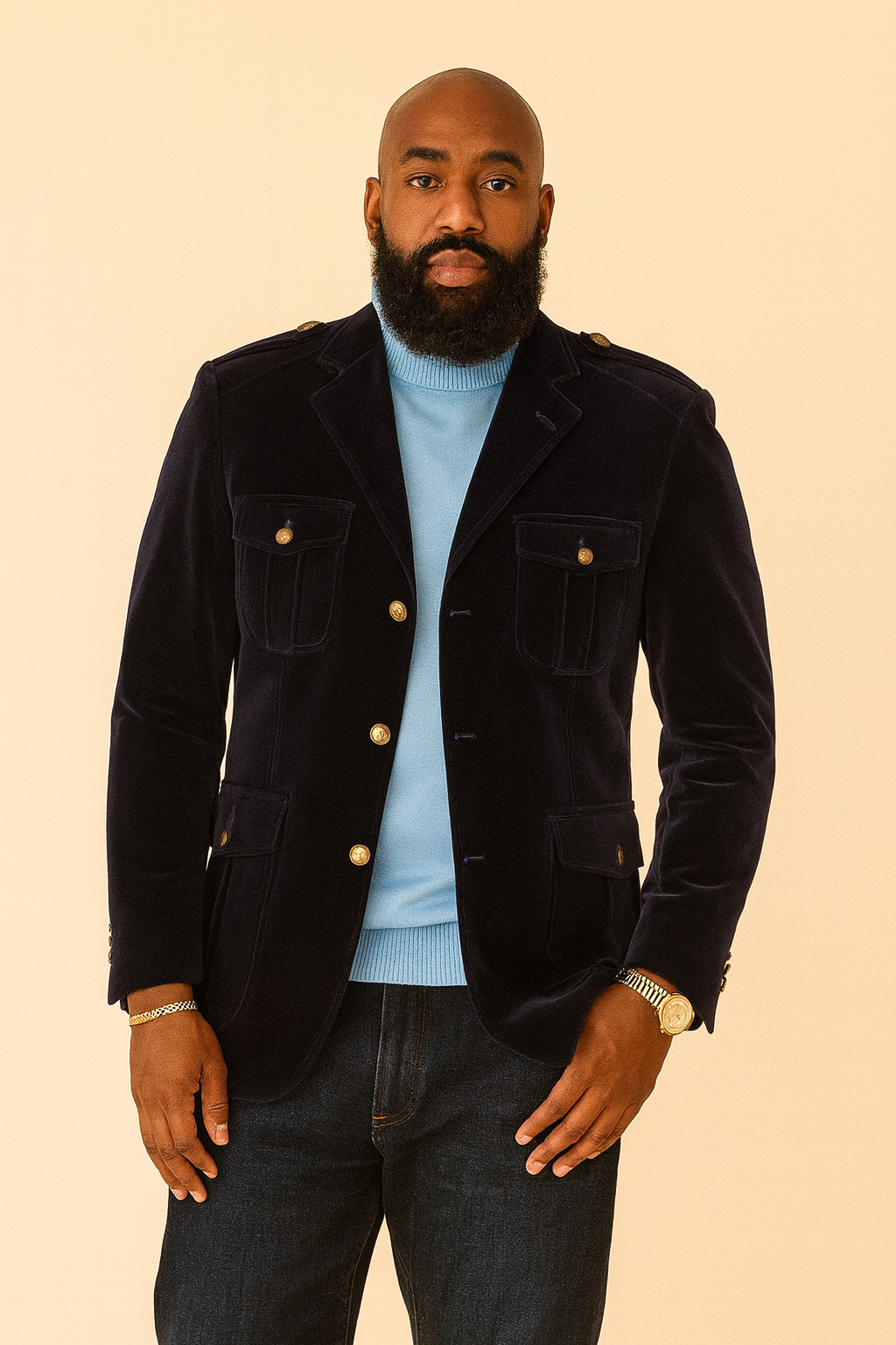 Inserch Military Blazer 569 (Navy)