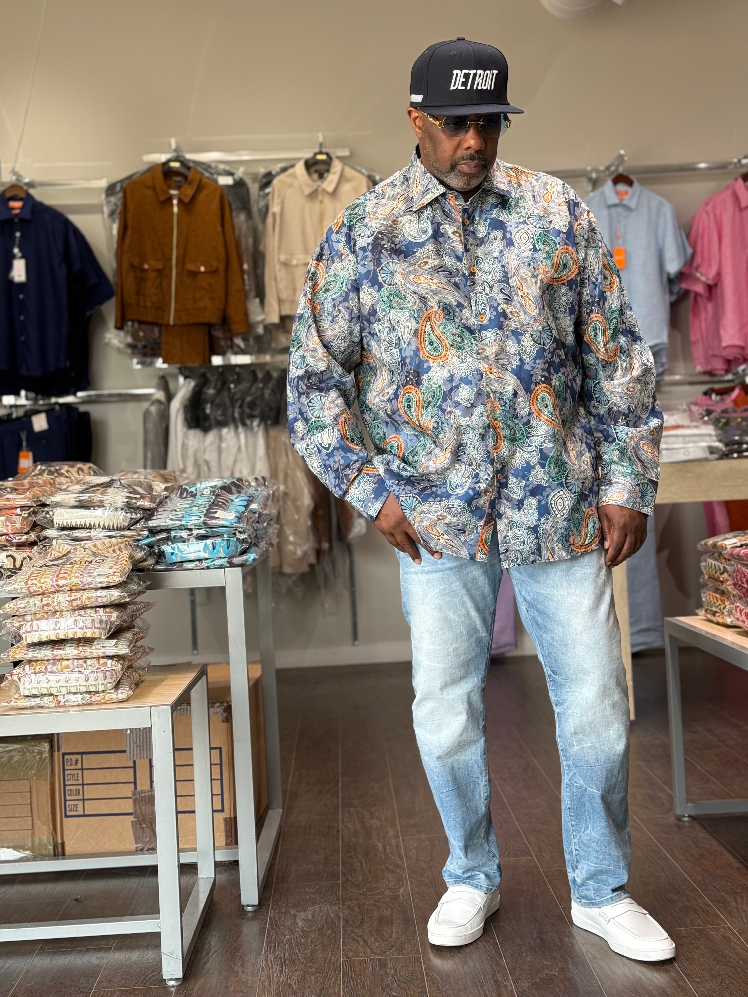 Cigar Couture "Dexter" Shirt (Navy) 5019