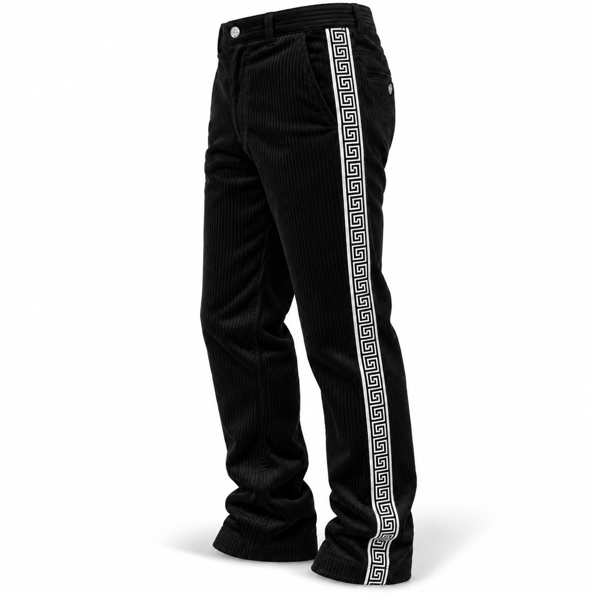 Prestige Greek Corduroy Pant (Black/White)