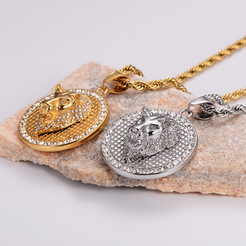 KALIKO "Lion Stone" Rope Chain + Pendant (Gold) 042
