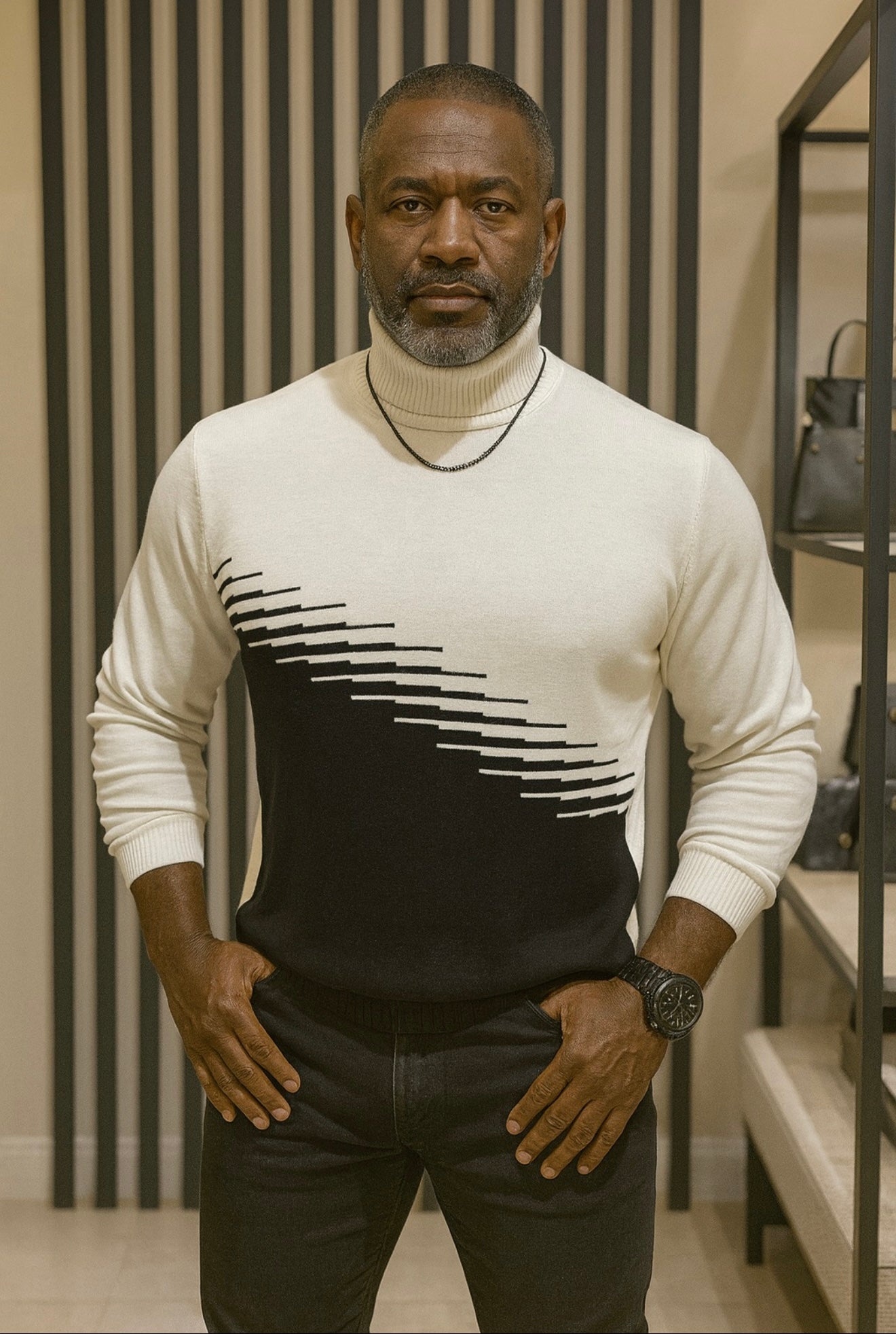Lavane "Delano" turtleneck (white/black)