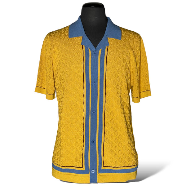 Cigar "Paradise" Luxury Knit (Mustard/Blue) 0456