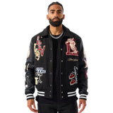 Jordan Craig Wool Bomber Jacket (Black)