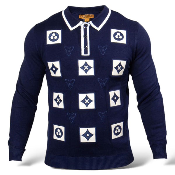 Prestige "Lankin" Polo Sweater (Navy) 569