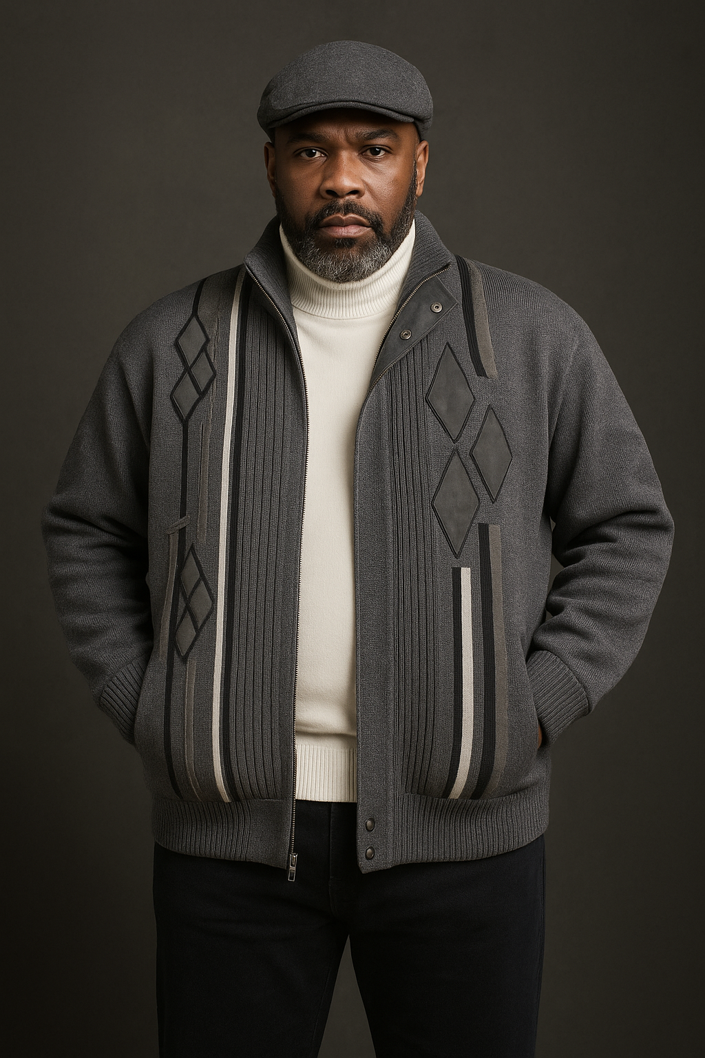 Silversilk Sweater Jacket (Grey) 11009