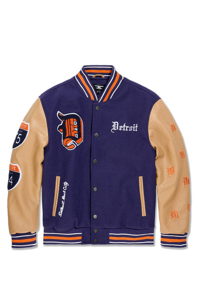Jordan Craig Men's Wool Bomber Jacket – Navy Tan