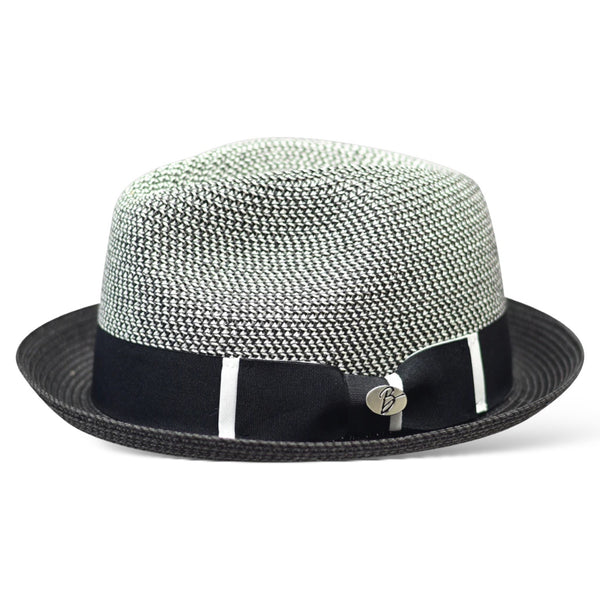 Bently "Gino" Stingy Brim Hat (Black/White)