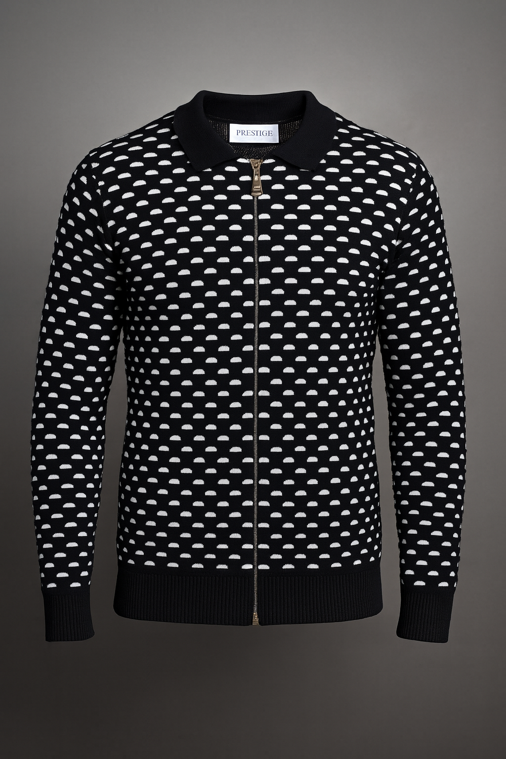 Prestige "Veskal" Full Zip Sweater (Black) 280