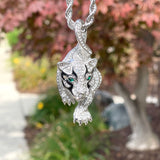 KALIKO "Panther Eye" Rope Chain + Pendant (Silver) 033