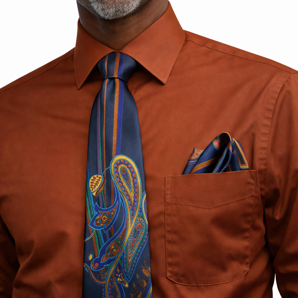 Rossi Man Tie & Pocket Round Set – RMR357-3