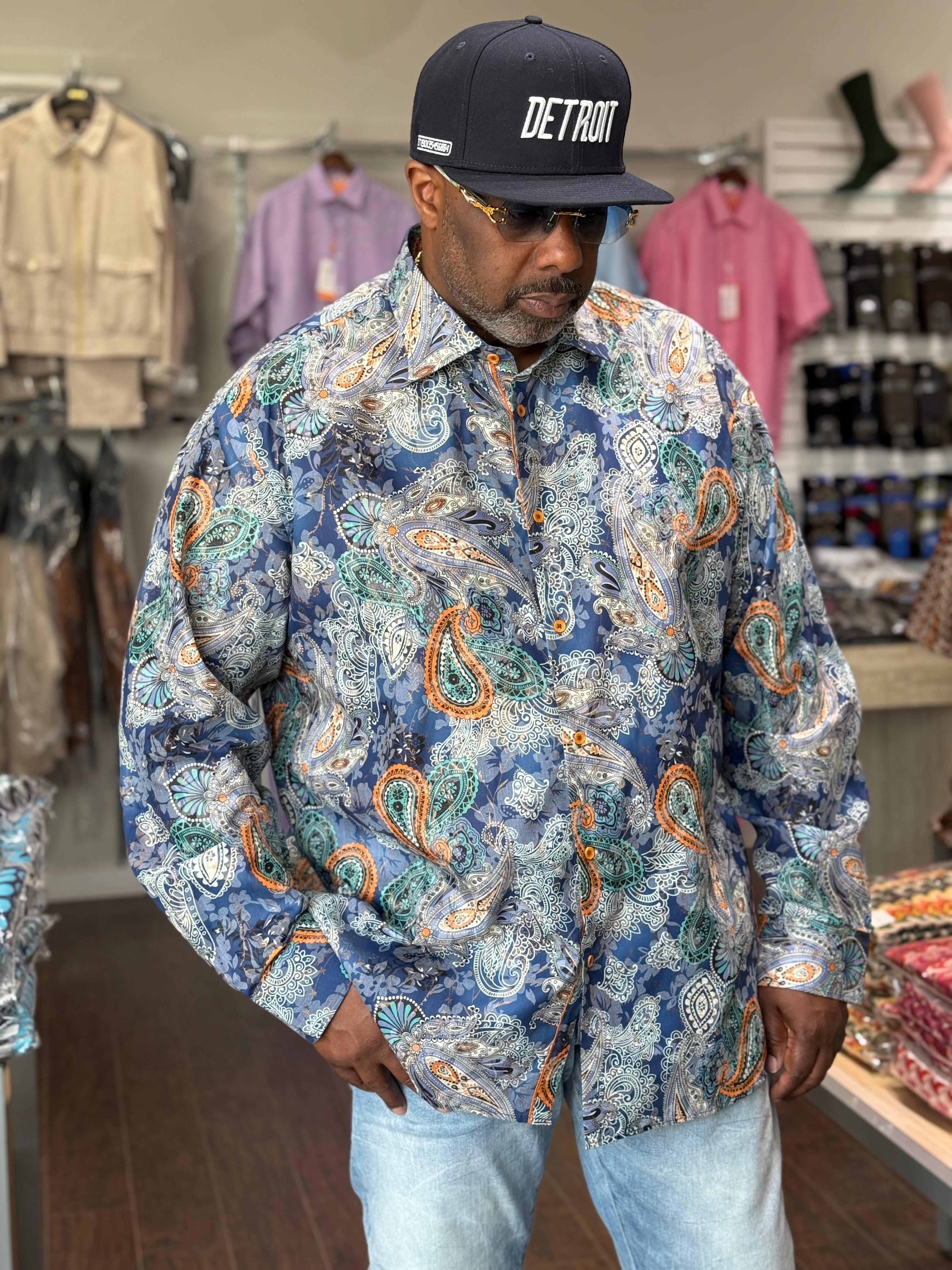 Cigar Couture "Dexter" Shirt (Navy) 5019