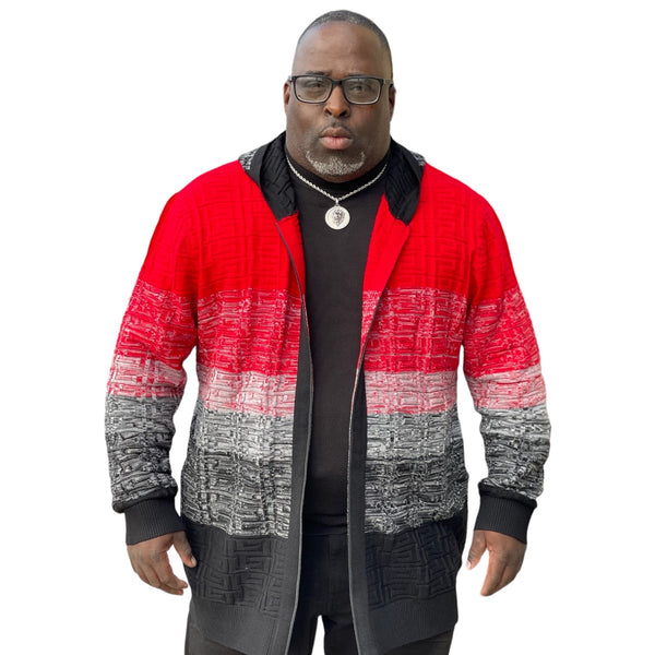 Prestige Full Zip "Midtown" Sweater (Red) 484
