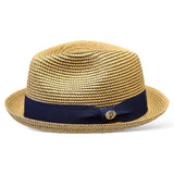 Bentley "Dominic" Stingy Brim Hat (Navy/Tan)