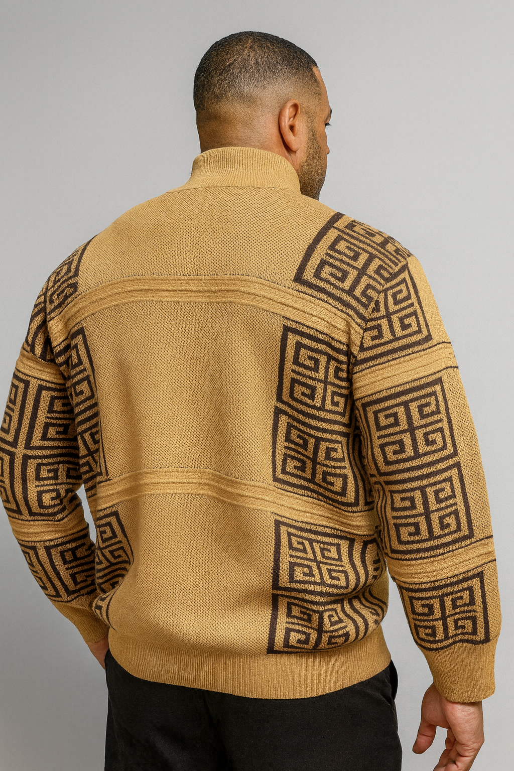 Silversilk Sweater Jacket (Gold/Brown) 11012