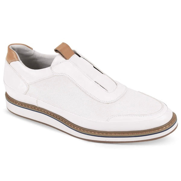 Giovanni Leather Soft Bottom Shoe (White) Levi