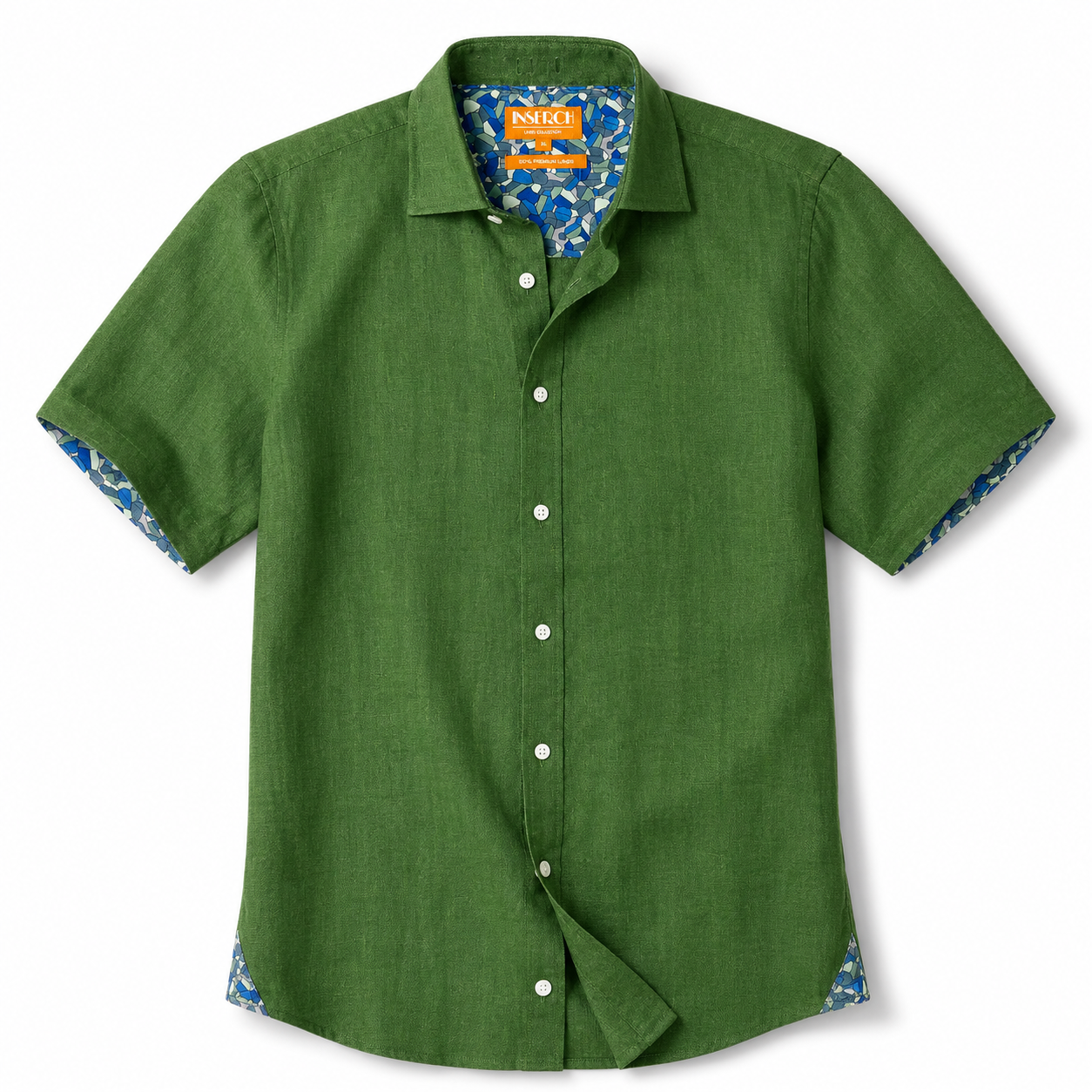 Inserch Premium Linen Shirt - Emerald 717