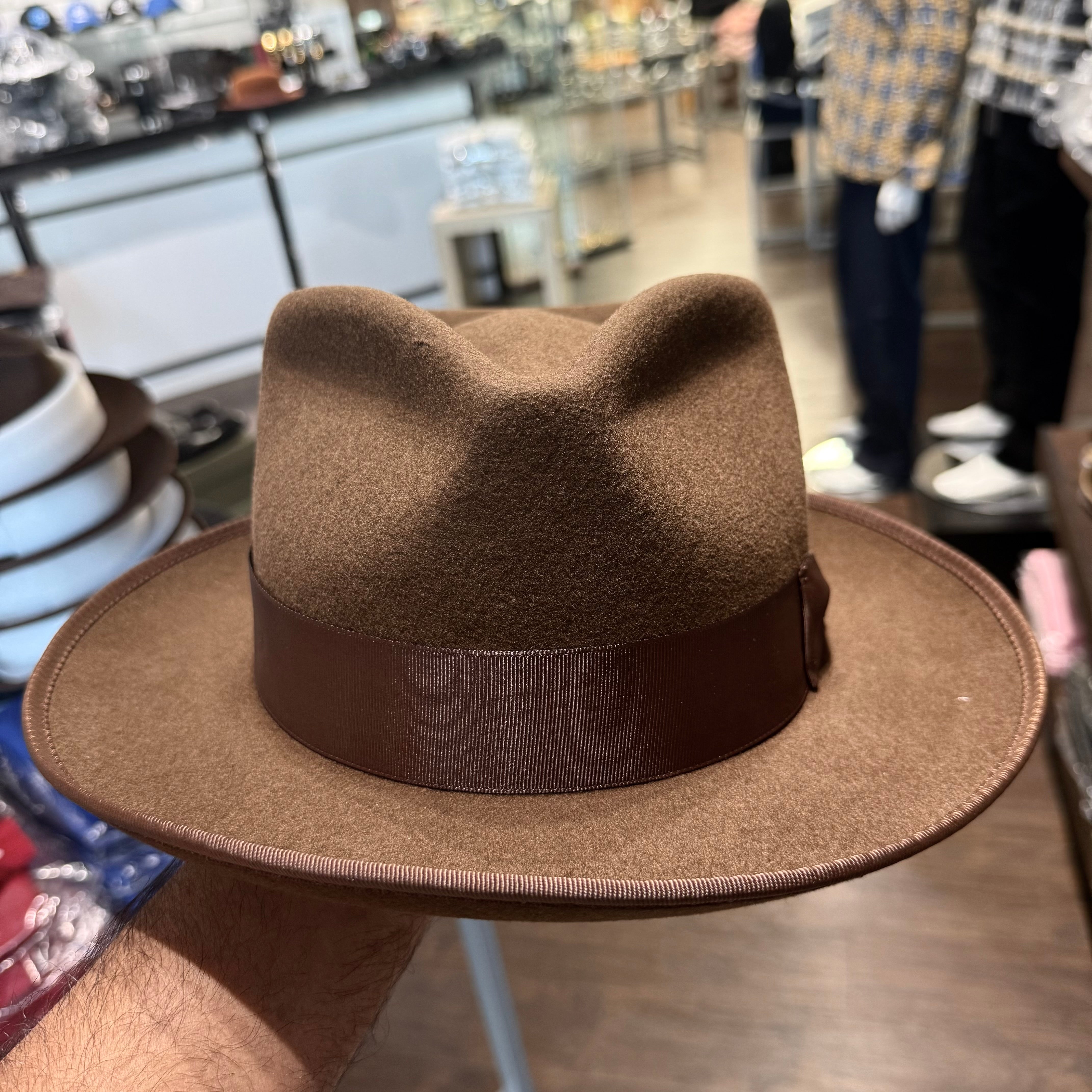 Bruno Capelo Big Brim Wool Hat (Brown Nighthawk)