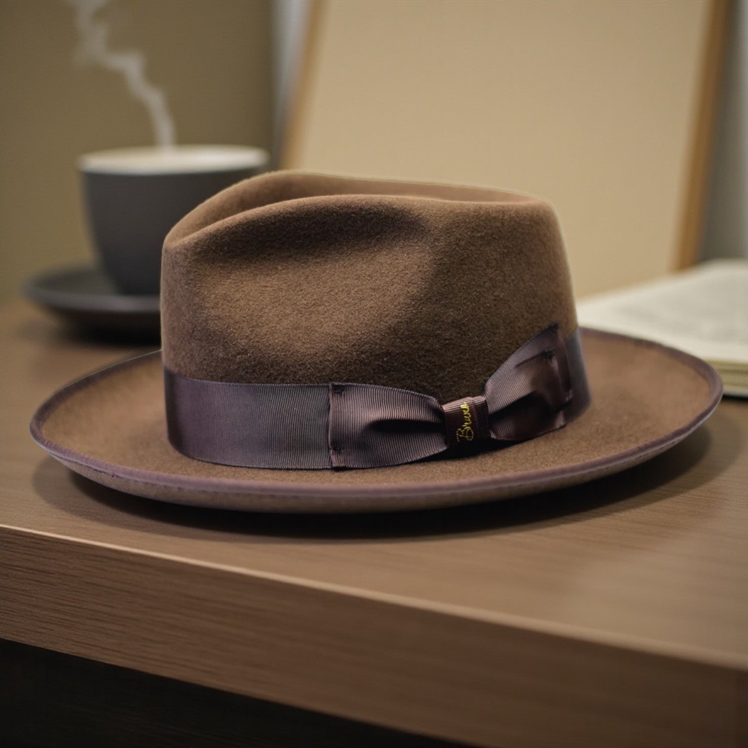 Bruno Capelo Big Brim Wool Hat (Brown Nighthawk)