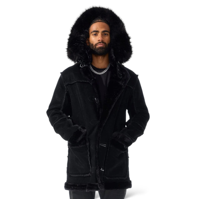 Jordan Craig Shearling Coat (Jet Black)