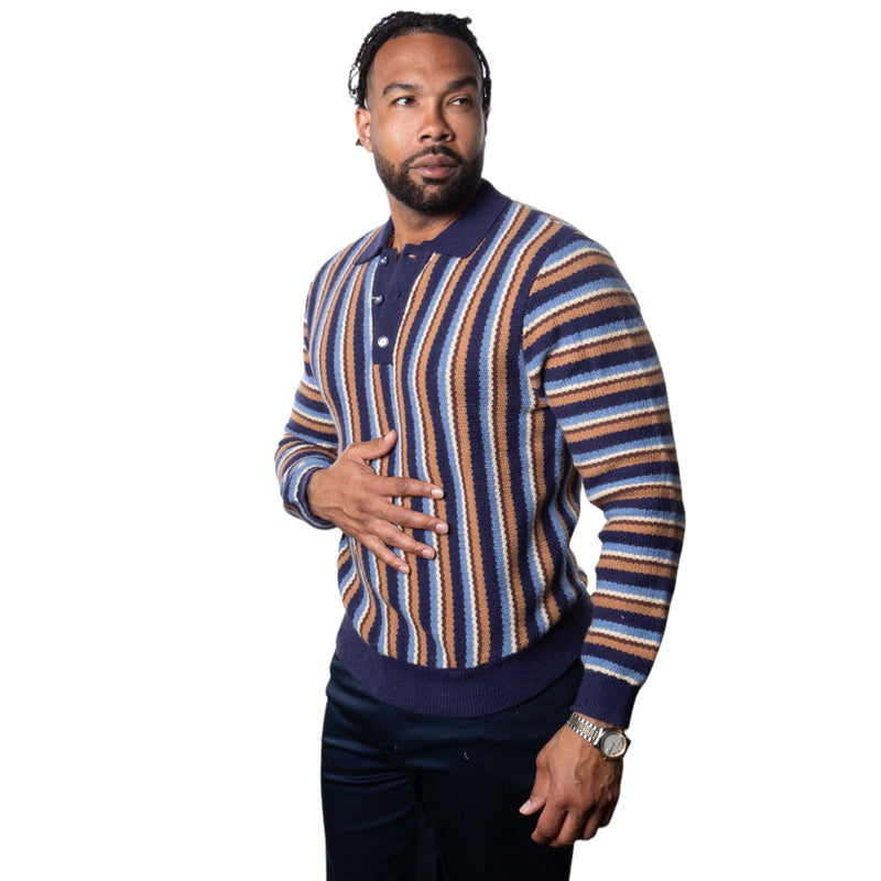 Prestige "Mandalay" Polo Sweater (Navy) 361