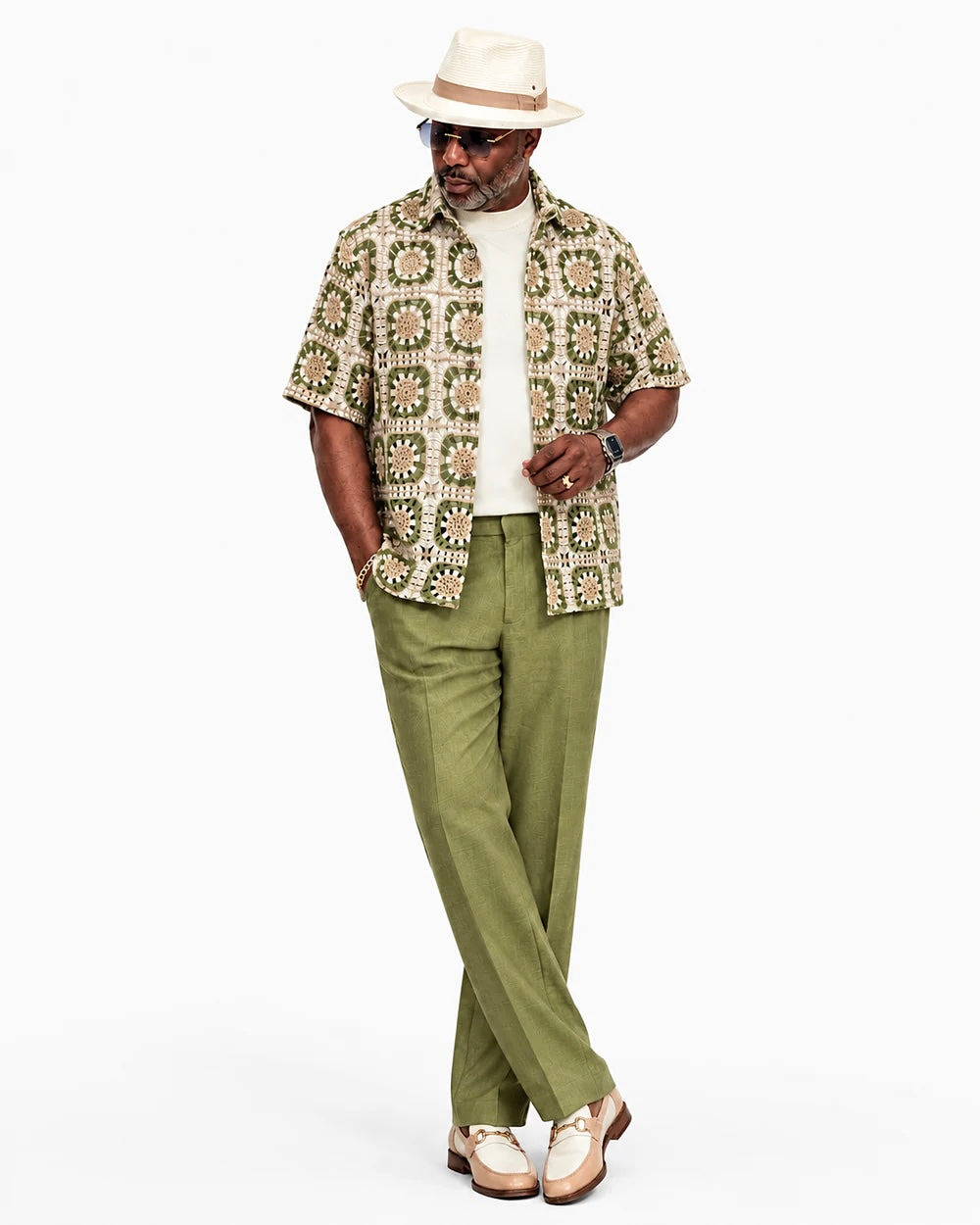 Lanzino Monte Carlo Shirt Pant Set – Green