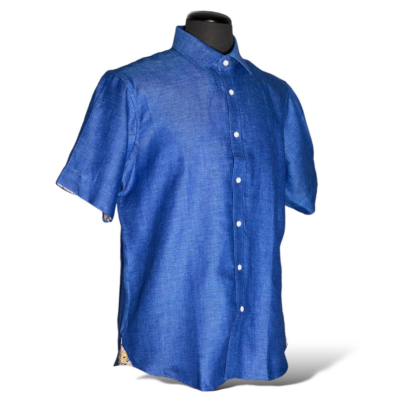 Inserch Linen S/S Shirt (River Blue) 717