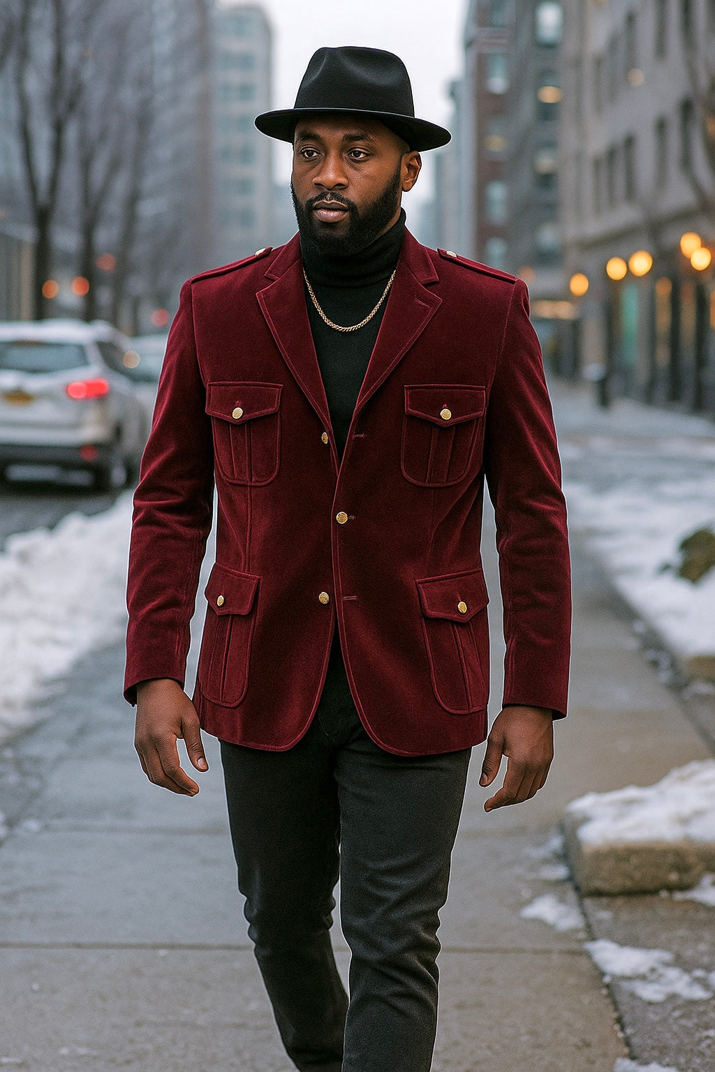 Inserch Military Blazer 569 (Burgundy)