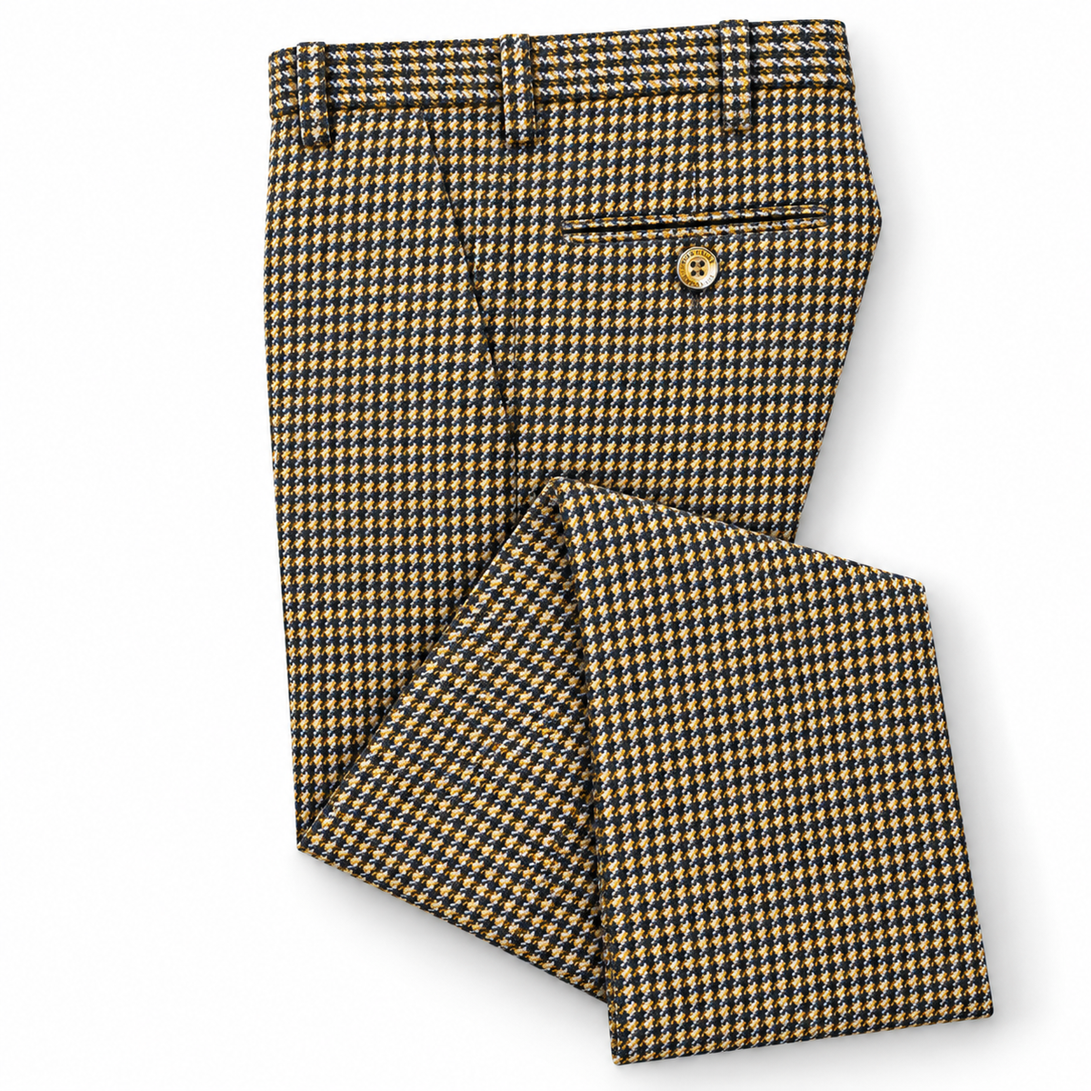 Prestige Men’s Plaid Dress Pants – Gold 3
