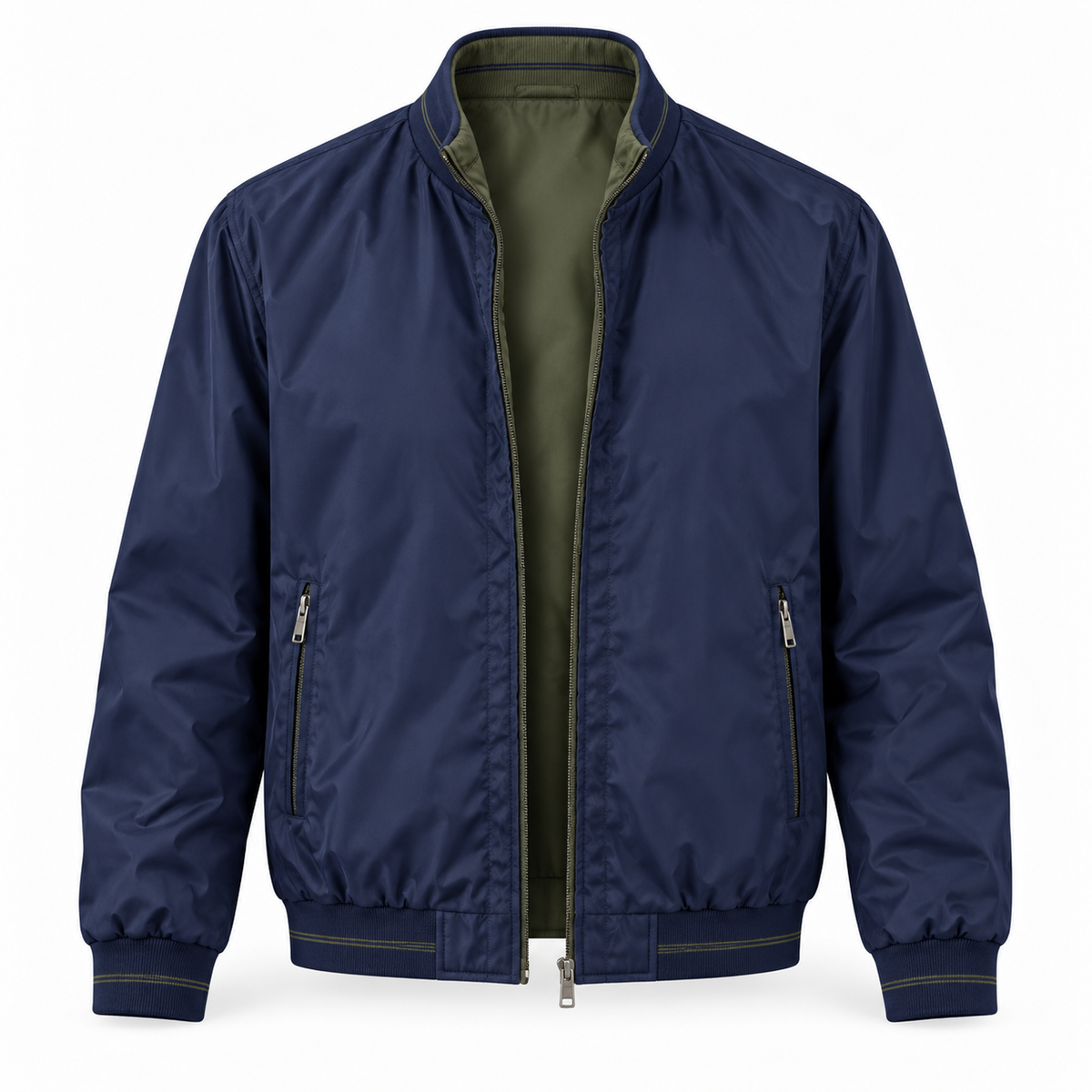 Enzo Reversible Car Coat Olive/Navy